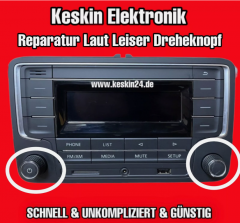 Reparatur Laut Leiser Knopf VW RADIO HARMAN ENTRY 7F0035153